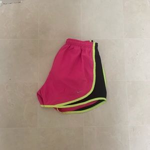 pink nike biker shorts